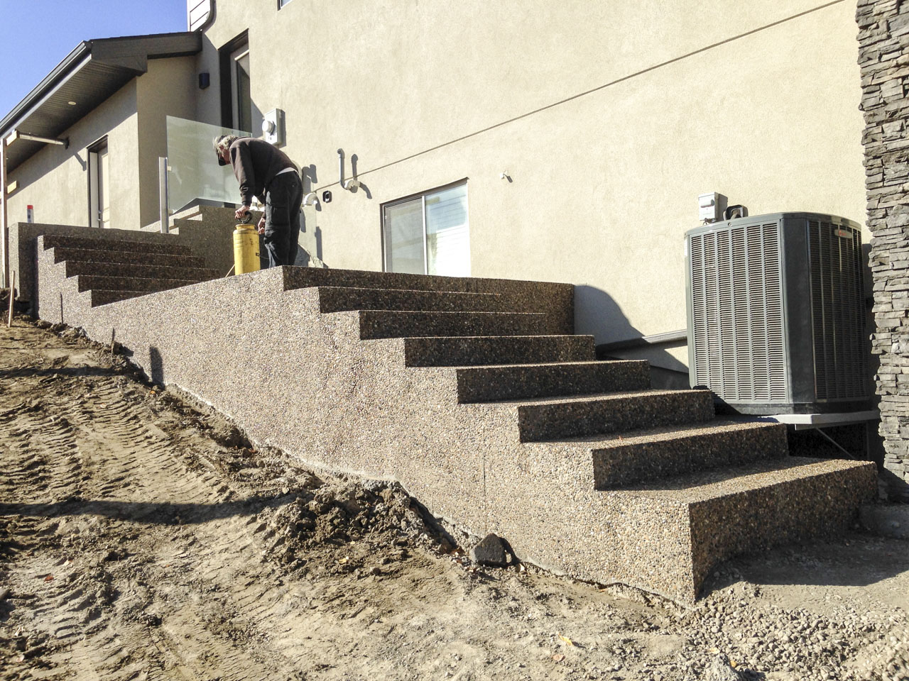 Exposed Aggregate Steps