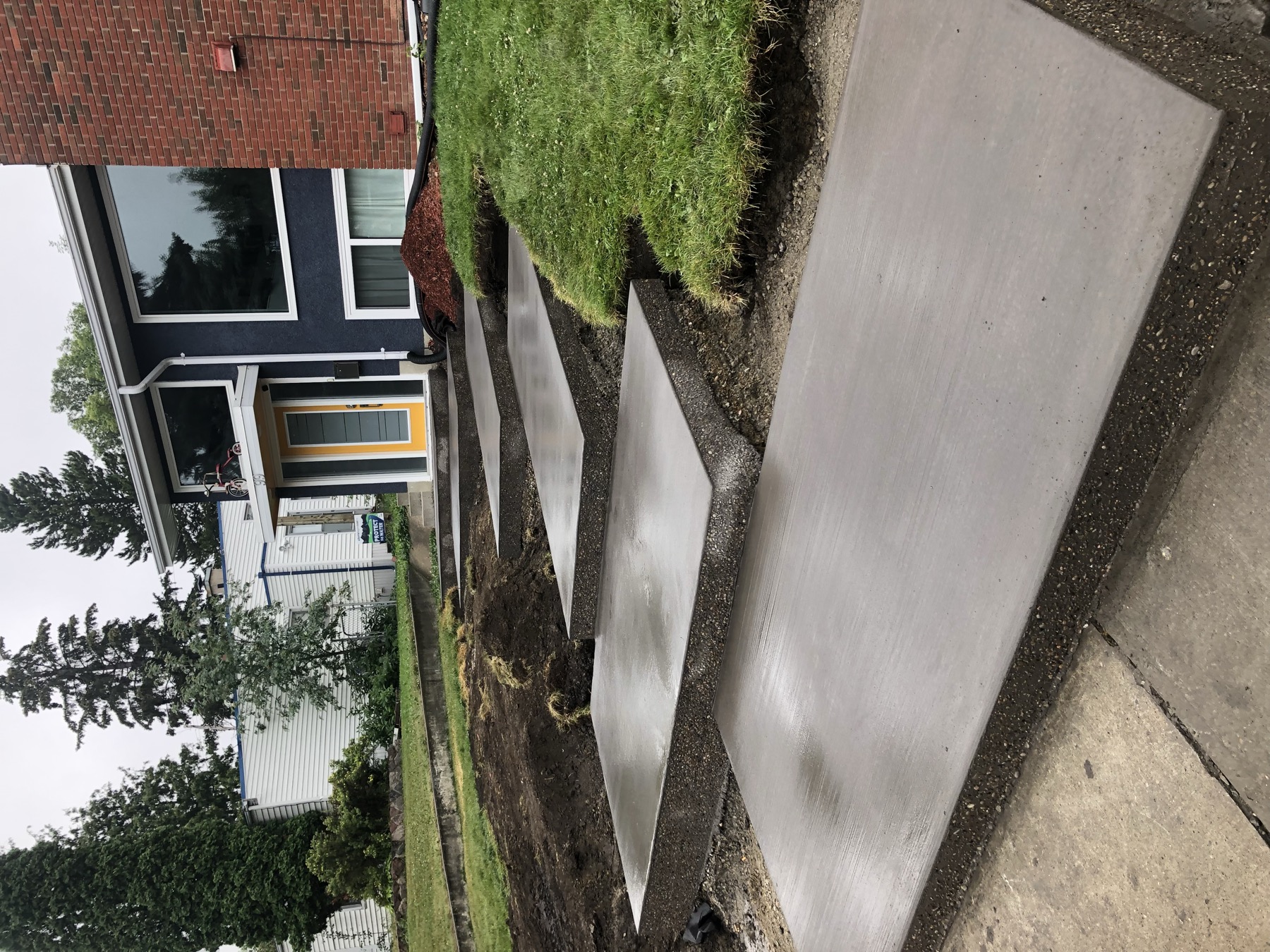 Sidewalk Slabs with Exposed Faces