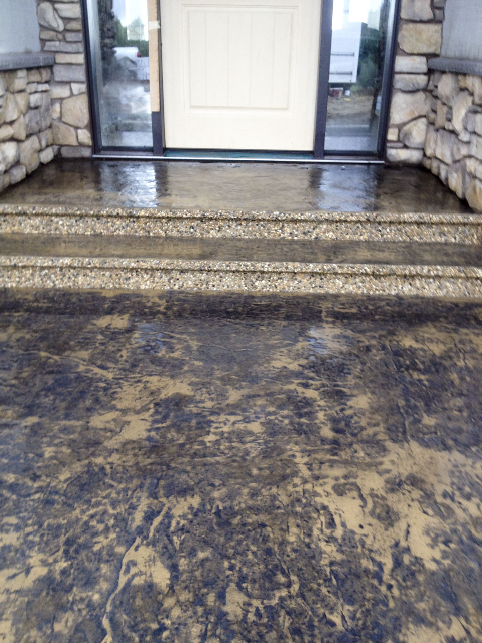 Stamped & Exposed Steps